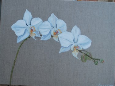 Картина под названием "Orchidées" - Christine Franceschini, Подлинное произведение искусства
