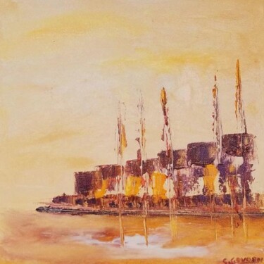 Painting titled "LA BAULE" by Christine Goubon, Original Artwork, Oil