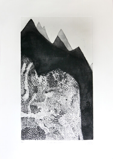 Εκτυπώσεις & Χαρακτικά με τίτλο "Entre deux silences" από Christine Guichard, Αυθεντικά έργα τέχνης, Χαρακτική