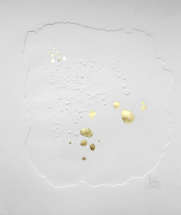 Отпечатки и Гравюры под названием "Blanc et Or" - Christine Guichard, Подлинное произведение искусства, чеканка