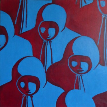 Painting titled "infiltrations 2/3" by Christine Jumaucourt, Original Artwork, Oil