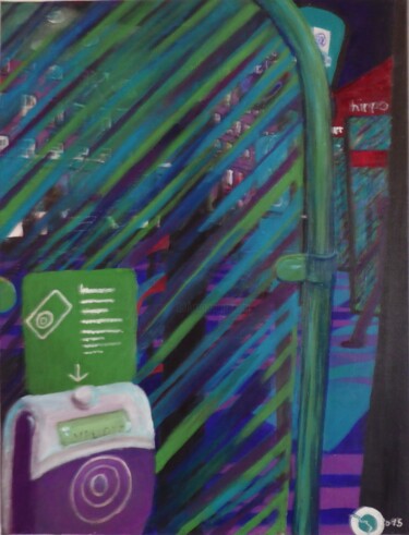 Peinture intitulée "RATP 13" par Christine Jumaucourt, Œuvre d'art originale, Huile