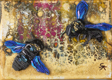 "Xylocopes" başlıklı Heykel Christine Kerfant tarafından, Orijinal sanat, Mozaik