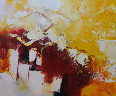 제목이 "Sud"인 미술작품 Christine Lance로, 원작, 기름 나무 들것 프레임에 장착됨