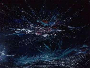 Peinture intitulée "galaxie" par Chris, Œuvre d'art originale