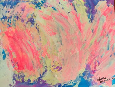 Peinture intitulée "Geyser" par Christine Lefrançois, Œuvre d'art originale, Acrylique
