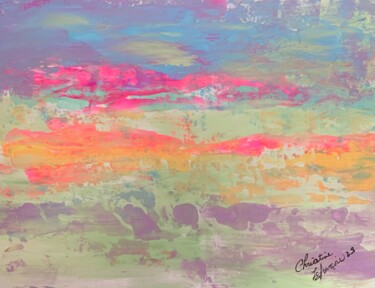 Peinture intitulée "ciel de rêve" par Christine Lefrançois, Œuvre d'art originale, Acrylique