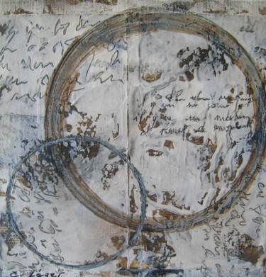 Collages intitolato "FRACTALE   1" da Christine Leger, Opera d'arte originale, Carta