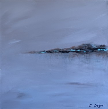 Painting titled "L'autre rive" by Christine Leger, Original Artwork, Acrylic