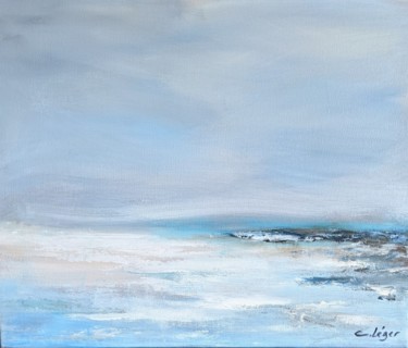 Painting titled "Le rivage des jours" by Christine Leger, Original Artwork, Acrylic