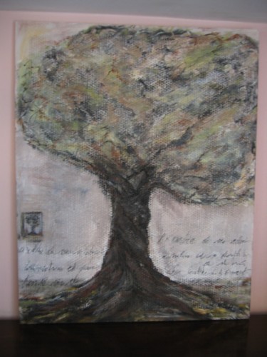 Peinture intitulée "l'arbre de vie" par Christine Leger, Œuvre d'art originale, Acrylique