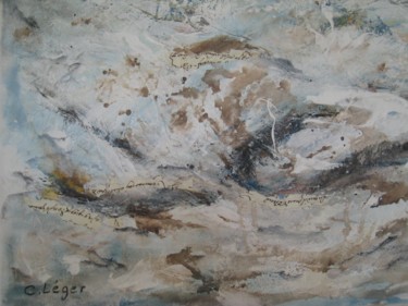Malerei mit dem Titel "écume" von Christine Leger, Original-Kunstwerk, Öl