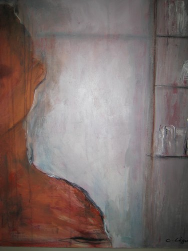 Malerei mit dem Titel "le lecteur" von Christine Leger, Original-Kunstwerk, Acryl