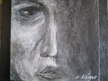 Painting titled "le veilleur" by Christine Leger, Original Artwork, Acrylic