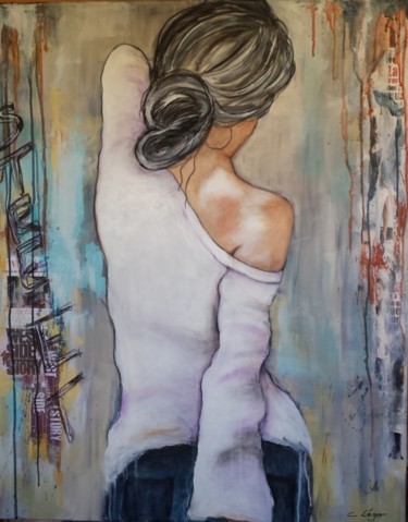 Painting titled "MARIA   ( west side…" by Christine Leger, Original Artwork, Acrylic