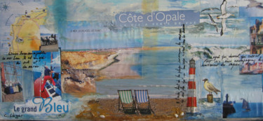 Collages intitulée "BALADE EN COTE D'OP…" par Christine Leger, Œuvre d'art originale
