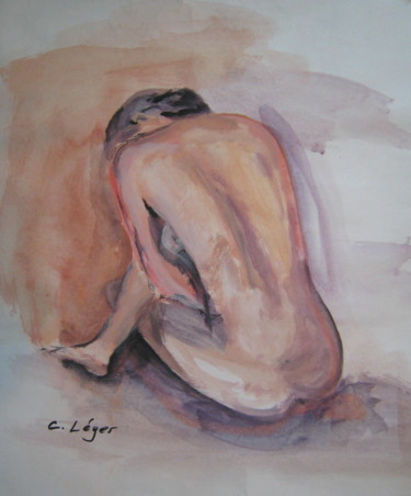 Painting titled "LA BELLE INDOLENTE…" by Christine Leger, Original Artwork, Acrylic