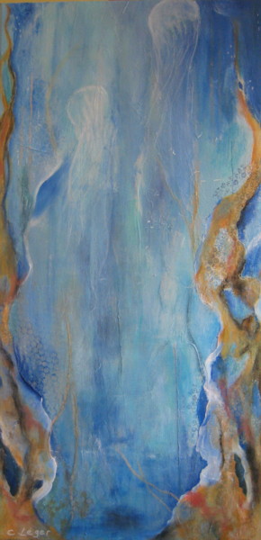 Malerei mit dem Titel "ABYSSE 2" von Christine Leger, Original-Kunstwerk, Acryl