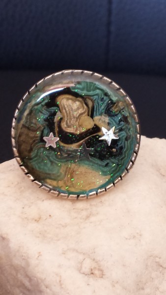 Artcraft titled "BAGUE ART ABSTRAIT…" by Christine Leger, Original Artwork, Jewelry