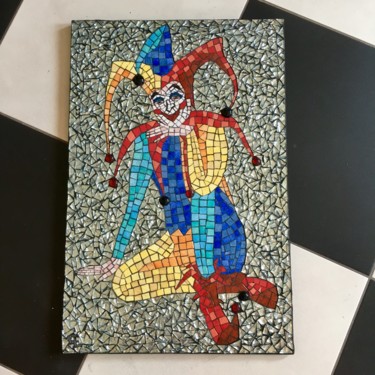 Escultura titulada "Arlequin" por Christine Louchet, Obra de arte original, Mosaico