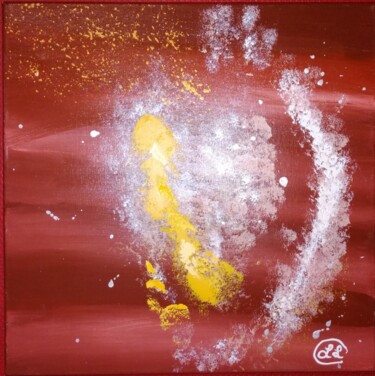 Painting titled "Coeur lumineux" by Christine Louisy-Louis, Original Artwork, Oil