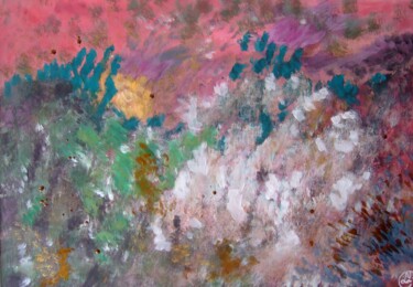 Painting titled "Incandescences" by Christine Louisy-Louis, Original Artwork, Acrylic