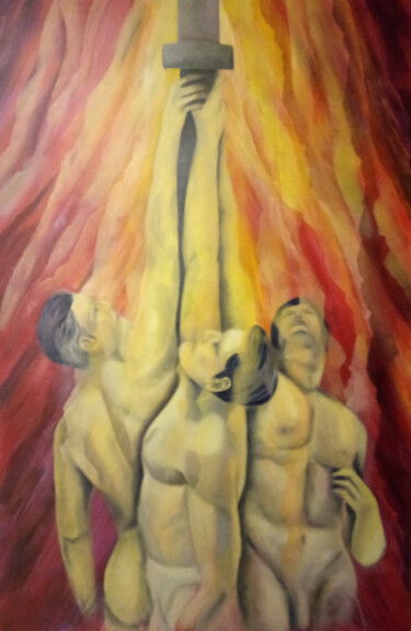 Painting titled ""Victoire"" by Christine Mamet, Original Artwork