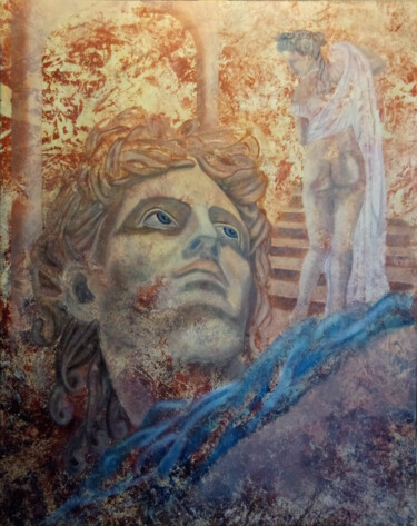 Painting titled ""Le David de Vénus"" by Christine Mamet, Original Artwork