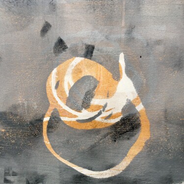 Printmaking titled "Monotype_21_13" by Christine Membrez, Original Artwork, Monotype Mounted on Wood Panel