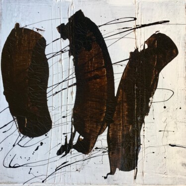 Malerei mit dem Titel "En mouvement" von Christine Membrez, Original-Kunstwerk, Öl Auf Keilrahmen aus Holz montiert