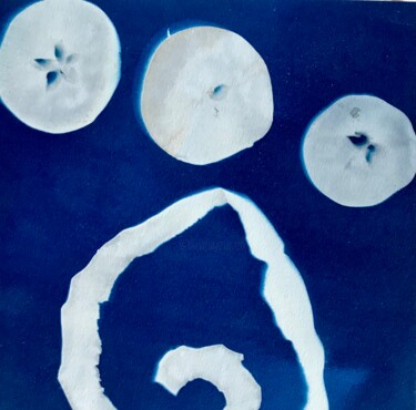 Painting titled "Cyanotype_8_23" by Christine Membrez, Original Artwork, Acrylic