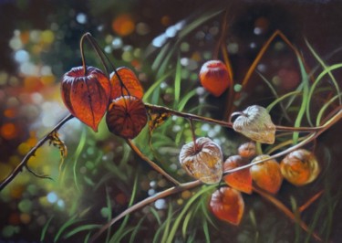 Peinture intitulée "Sunny hearts" par Christine Mergnat, Œuvre d'art originale, Pastel