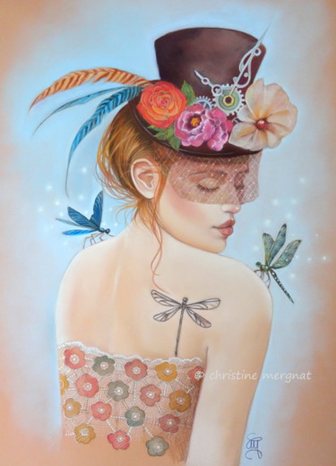 绘画 标题为“Lulabéï” 由Christine Mergnat, 原创艺术品, 粉彩