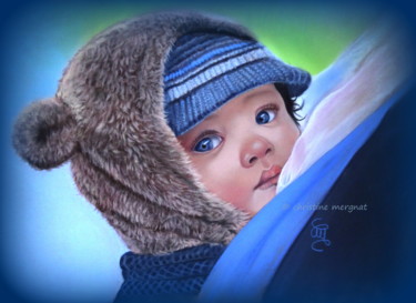"Lena" #ArtistSupportPledge Peinture intitulée ""Lena" #ArtistSuppo…" par Christine Mergnat, Œuvre d'art originale, Pastel