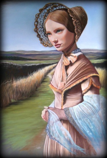 Malerei mit dem Titel "balade irlandaise" von Christine Mergnat, Original-Kunstwerk, Pastell