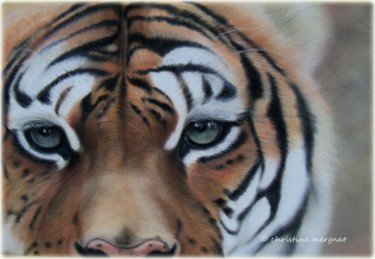 Painting titled "aies confiance..." by Christine Mergnat, Original Artwork, Pastel