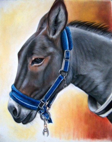 Painting titled "Alida" by Christine Mergnat, Original Artwork, Pastel