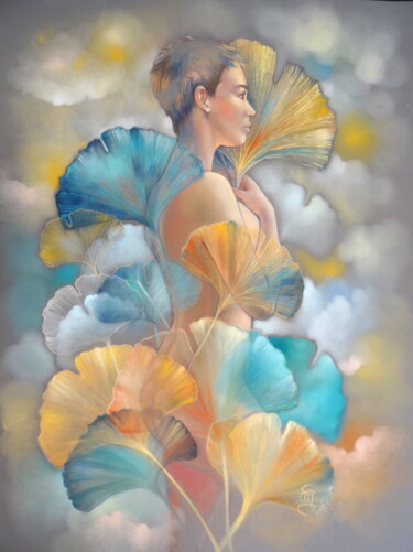 "un instant d'éternité" Peinture intitulée ""un instant d'étern…" par Christine Mergnat, Œuvre d'art originale, Pastel