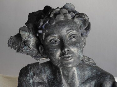 Sculpture intitulée "La tête dans les ét…" par Christine Papillon, Œuvre d'art originale, Argile