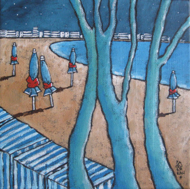 Malerei mit dem Titel "Promenade / Walk (#…" von Christine Paquereau, Original-Kunstwerk, Acryl