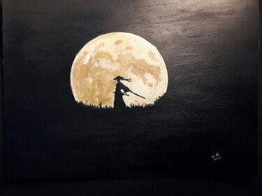 Painting titled "Au clair de lune" by Christine Ranchoux Soleillant, Original Artwork, Acrylic