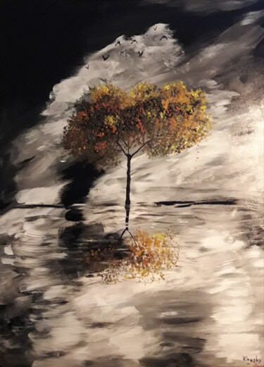 Peinture intitulée "Un automne dans mes…" par Christine Ranchoux Soleillant, Œuvre d'art originale, Acrylique