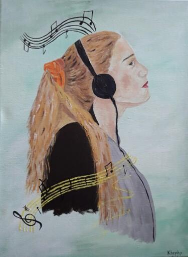 Schilderij getiteld "Une vie en musique" door Christine Ranchoux Soleillant, Origineel Kunstwerk, Acryl