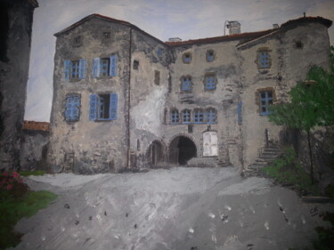 Painting titled "Château de Lachaux.…" by Christine Ranchoux Soleillant, Original Artwork, Acrylic