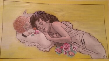 Drawing titled "bonne nuit.jpg" by Christine Ranchoux Soleillant, Original Artwork, Pastel