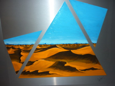 Peinture intitulée "Le desert80" par Christine Roux, Œuvre d'art originale, Acrylique