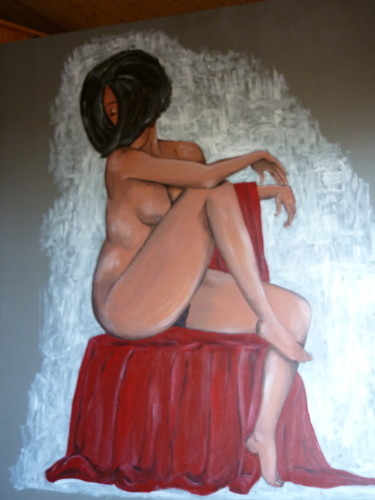 Peinture intitulée "L'amante" par Christine Roux, Œuvre d'art originale, Acrylique