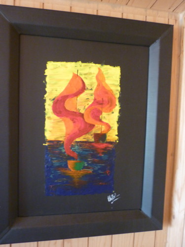 Peinture intitulée "Passion marine" par Christine Roux, Œuvre d'art originale, Acrylique