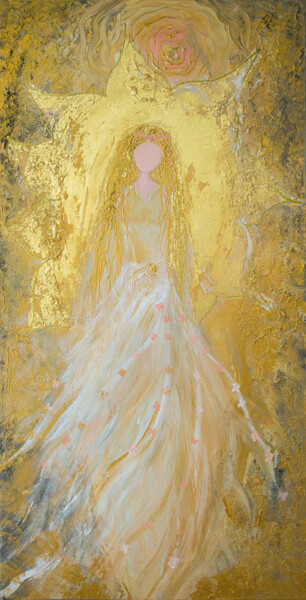 Malerei mit dem Titel "Göttin Selaila" von Energiebilder Christine Schölzhorn, Original-Kunstwerk, Acryl