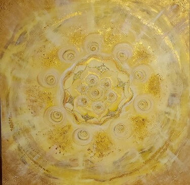 Painting titled "Neumondbild Solarpl…" by Energiebilder Christine Schölzhorn, Original Artwork, Acrylic